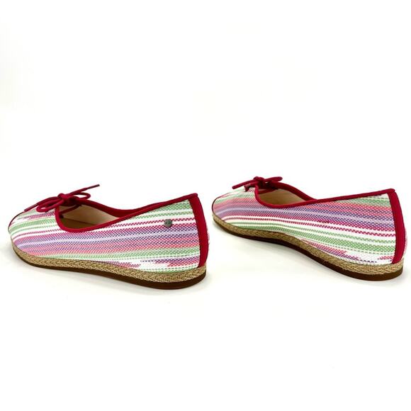Ugg Marleigh Open Toe Flats Sz 9 Pink/Multi Serape/Canva Espadrille Platform New - Picture 14 of 16